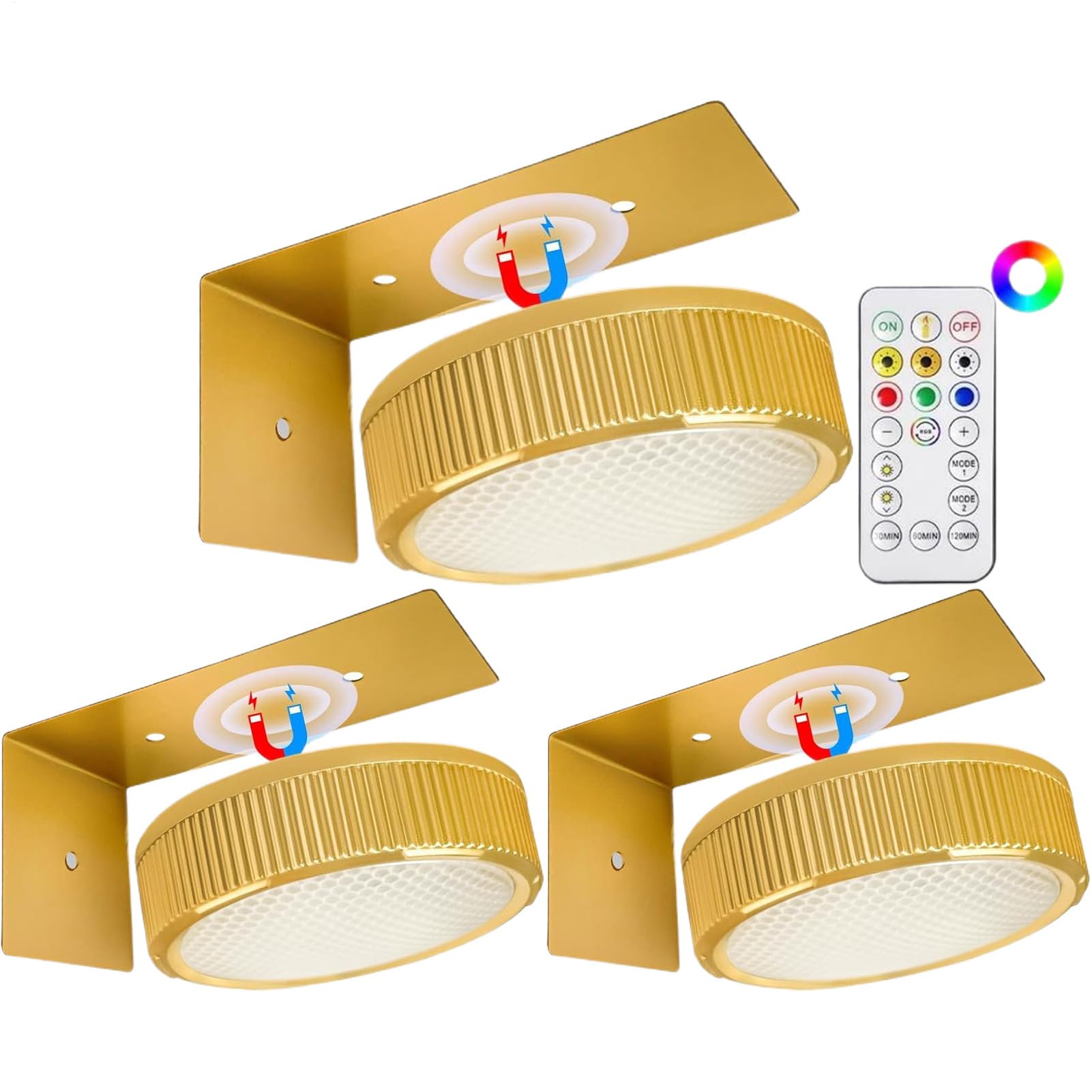 Luce da parete con telecomando, luce per immagini, funzionamento a batteria | Lampada di novità con telecomando con timer