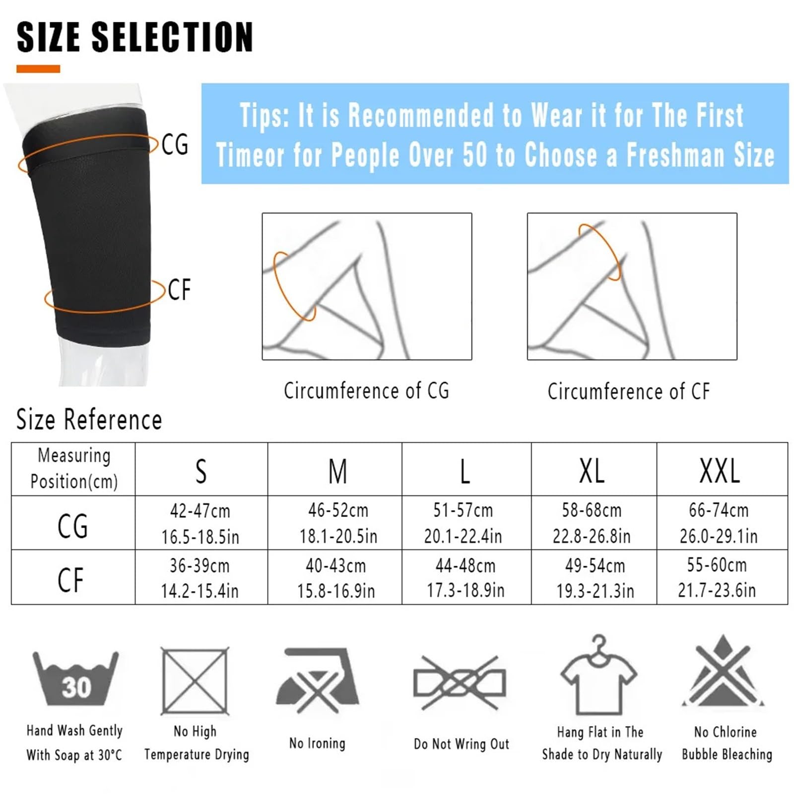 1 Paar Kompressions-Oberschenkelwickel-Beinbandage-Stützhülsen