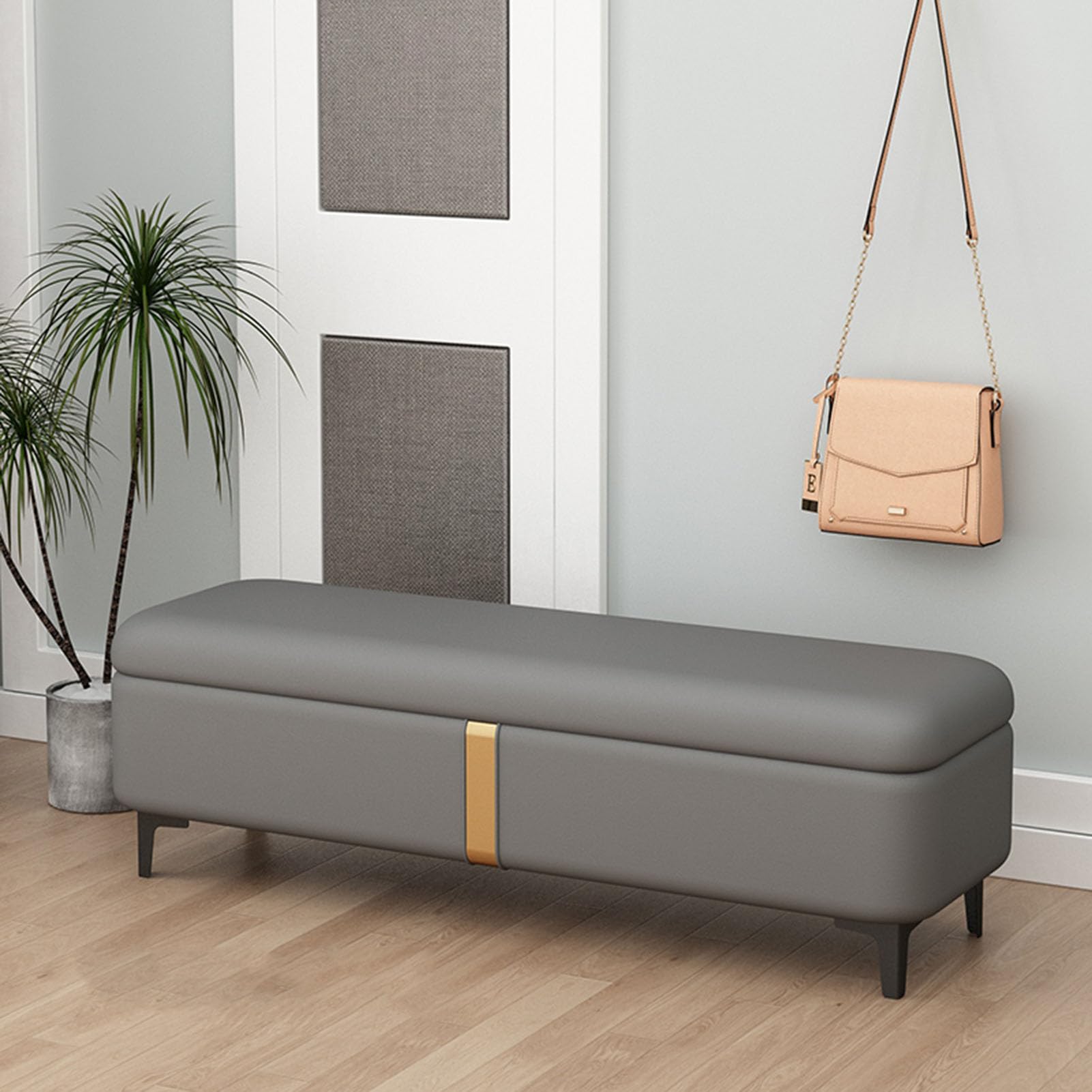 Banc ottoman de rangement pour ranger les plaids et libérer de la place