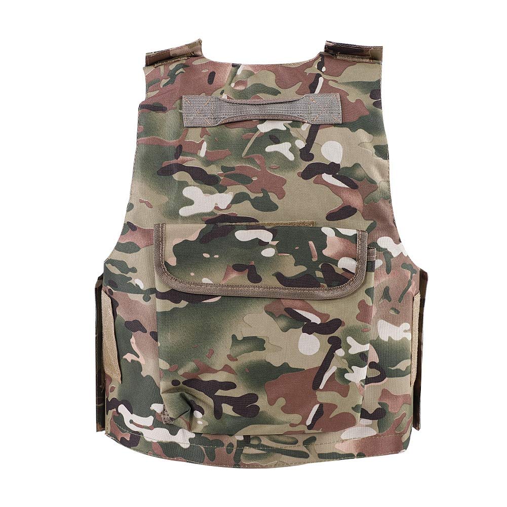 Alomejor Army Multi Terrain Camouflage Vest Camo Combat Vest para niños Juegos al aire (CP Camouflage)