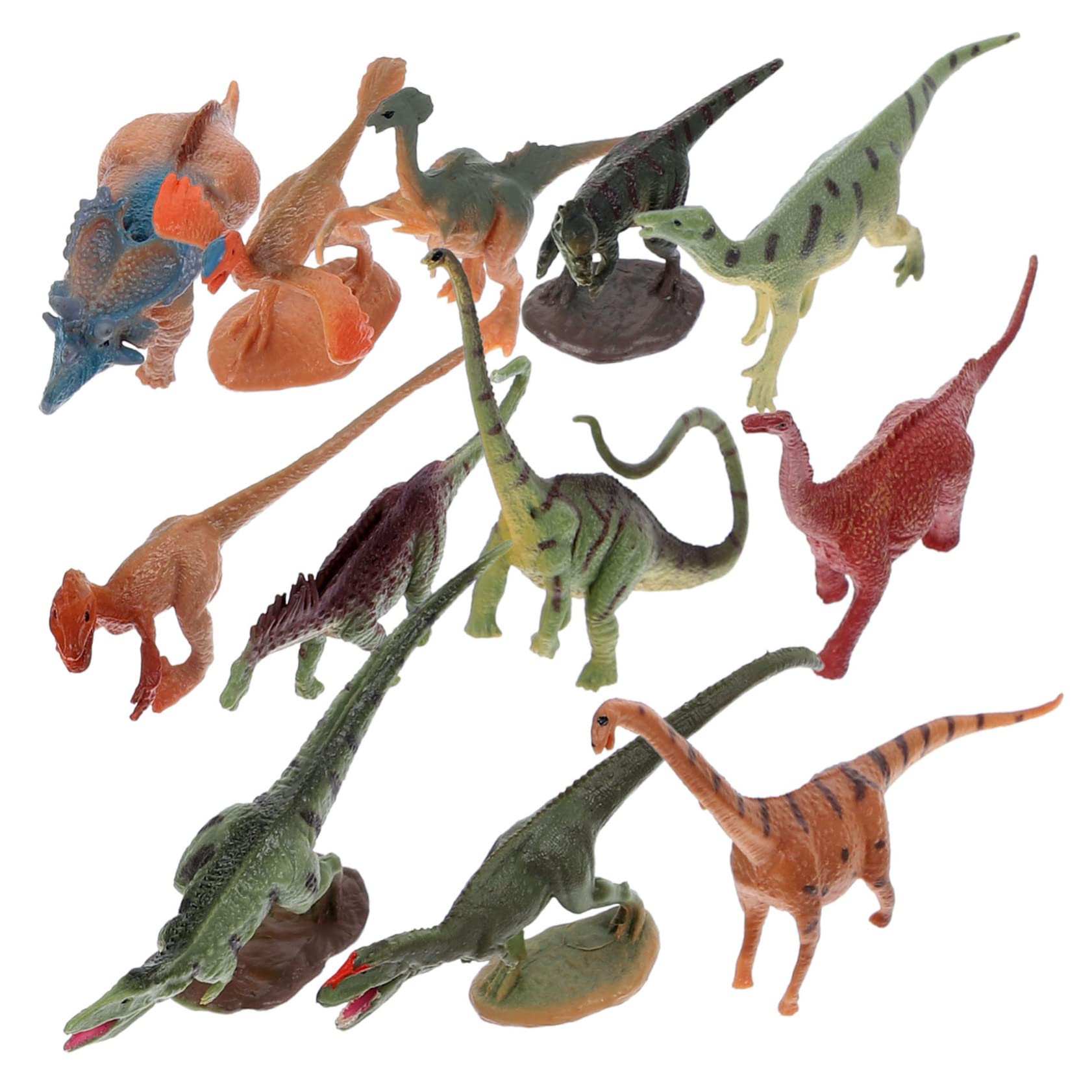 Plastic Tiny Dinosaur 12pcs Simulated Dinosaur Models Dinosaur Sculpture Alittle Dinosaur Figurines Desktop Toys Plastic Playes Animal Toys for Kids Dinosaur Toys for Kids 5-7