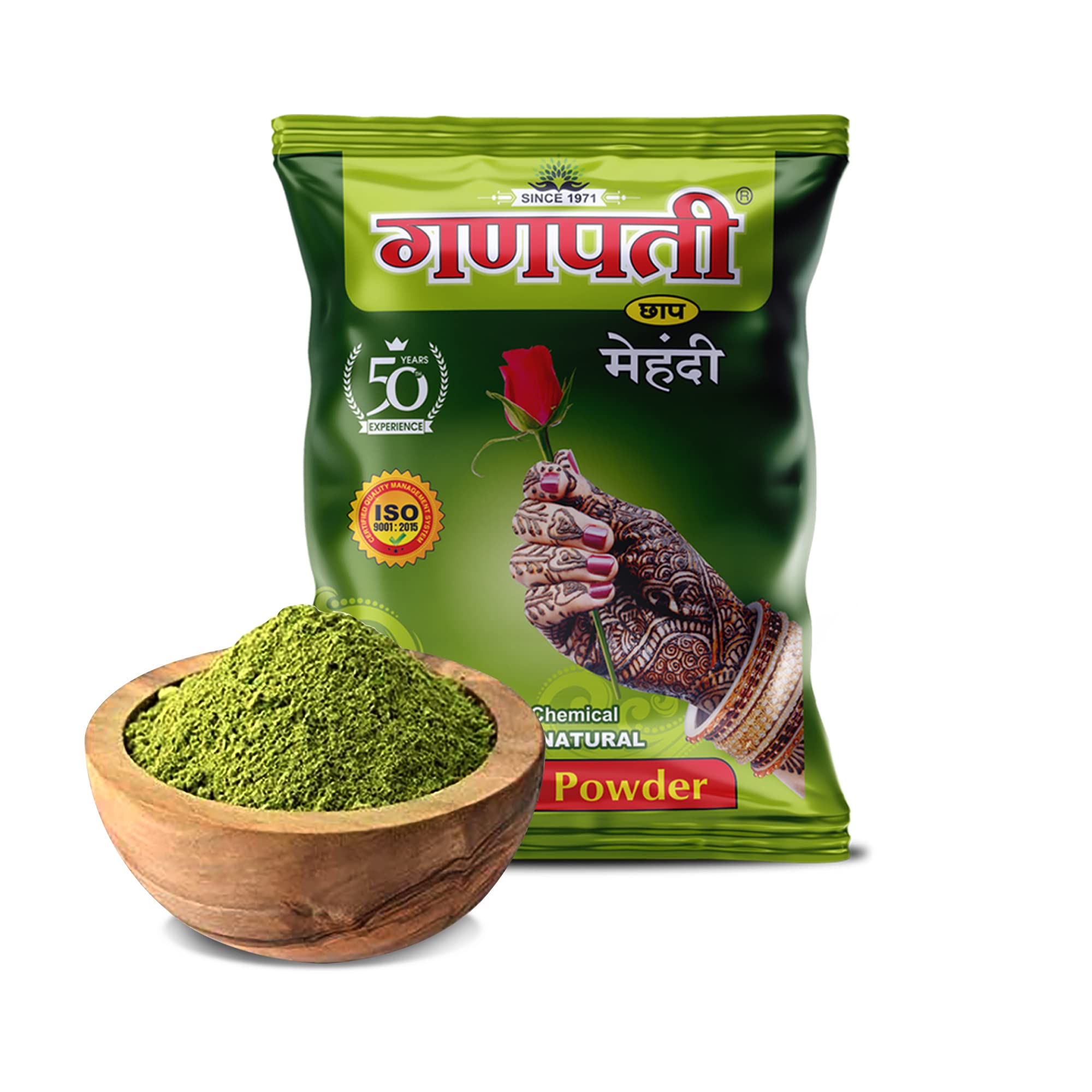 GANPATI CHAP MEHENDI1KG (100gm, 10). Triple refined premium natural henna powder