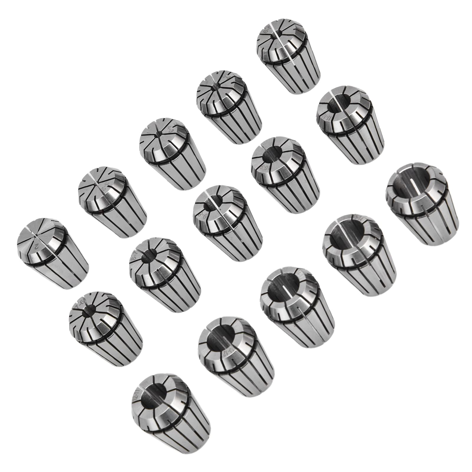 Juego de Pinzas de Resorte ER25, 15 Piezas de Pinzas de Acero Al Carbono para Fresadora CNC con Rango de Sujeción de 2-16 Mm, Rectificado de Alta Precisión, Kit de Mandril Duradero para