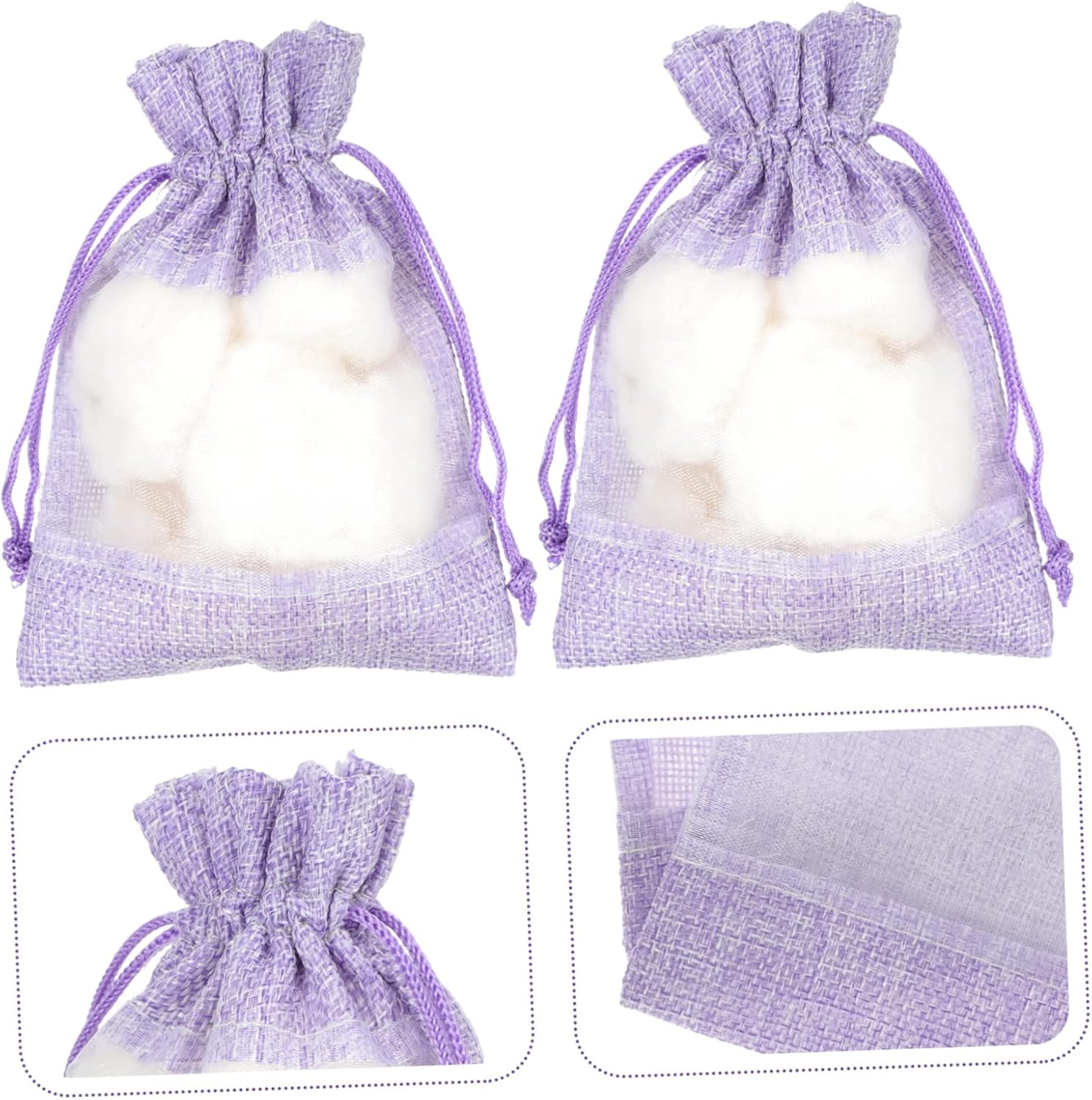 10Pcs Empty Lavender Sachet Bags Purple Sachet Bags for Spices Fragrance and Home Decor Lightweight Stylish Reusable for Closets and Wardrobes