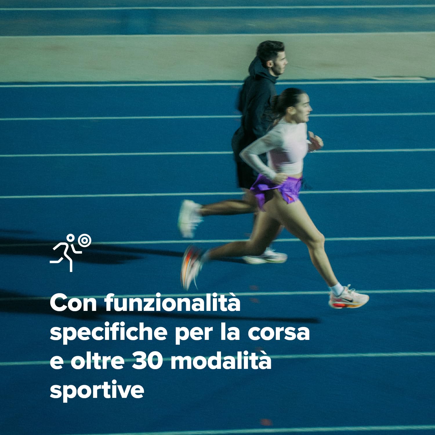 SUUNTO RUN Orologio Sportivo da Corsa, 1,32" AMOLED Touchscreen, Tracker Attività, Smartwatch per Running, GPS Dual Band, Monitoraggio della Frequenza Cardiaca/Sonno, 12 Giorni di Autonomia, Musica