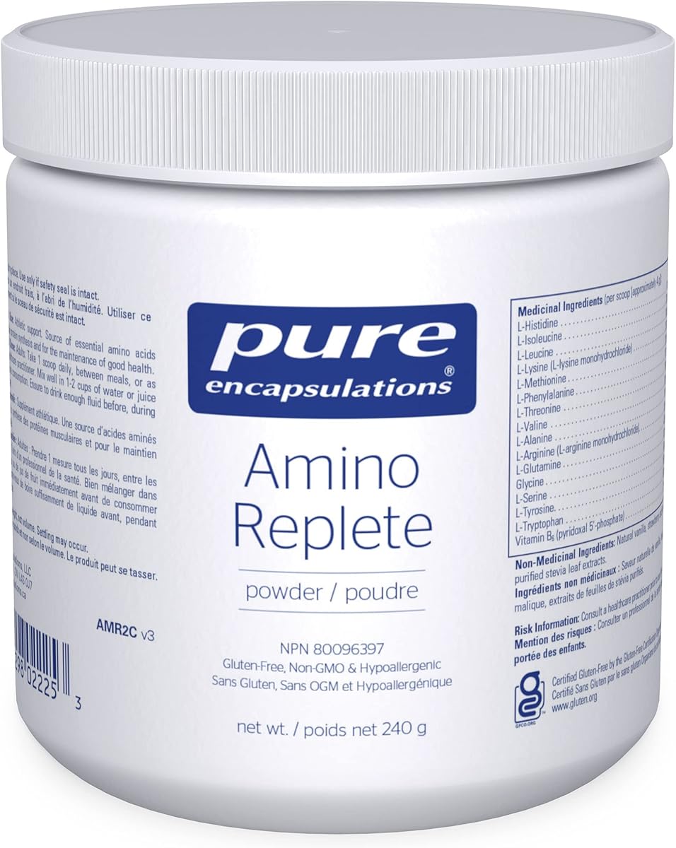 Pure Encapsulations Amino Replete | Hypoallergenic Free-form Amino Acid Powder Supplement | 240 Grams Powder