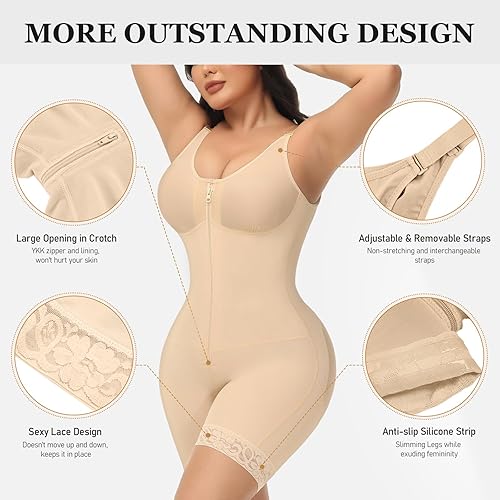 Miniatura 4 de M MYODRESS Fajas Colombianas Moldeadora Faja Control de Abdomina Faja Body Shaper Post Cirugía Prenda de Compresión Levantador de Culos Fajas