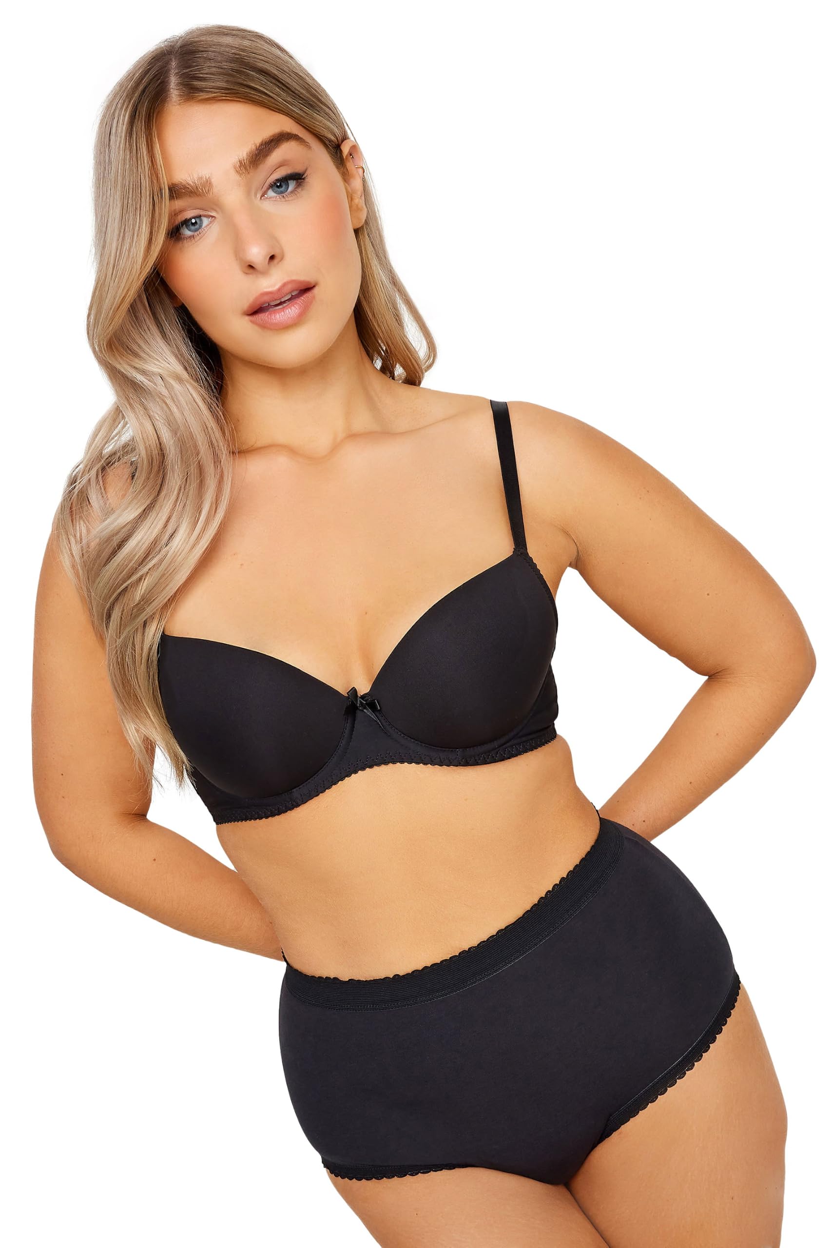 M&Co Women's Black T-Shirt Padded Bra In 34Dd