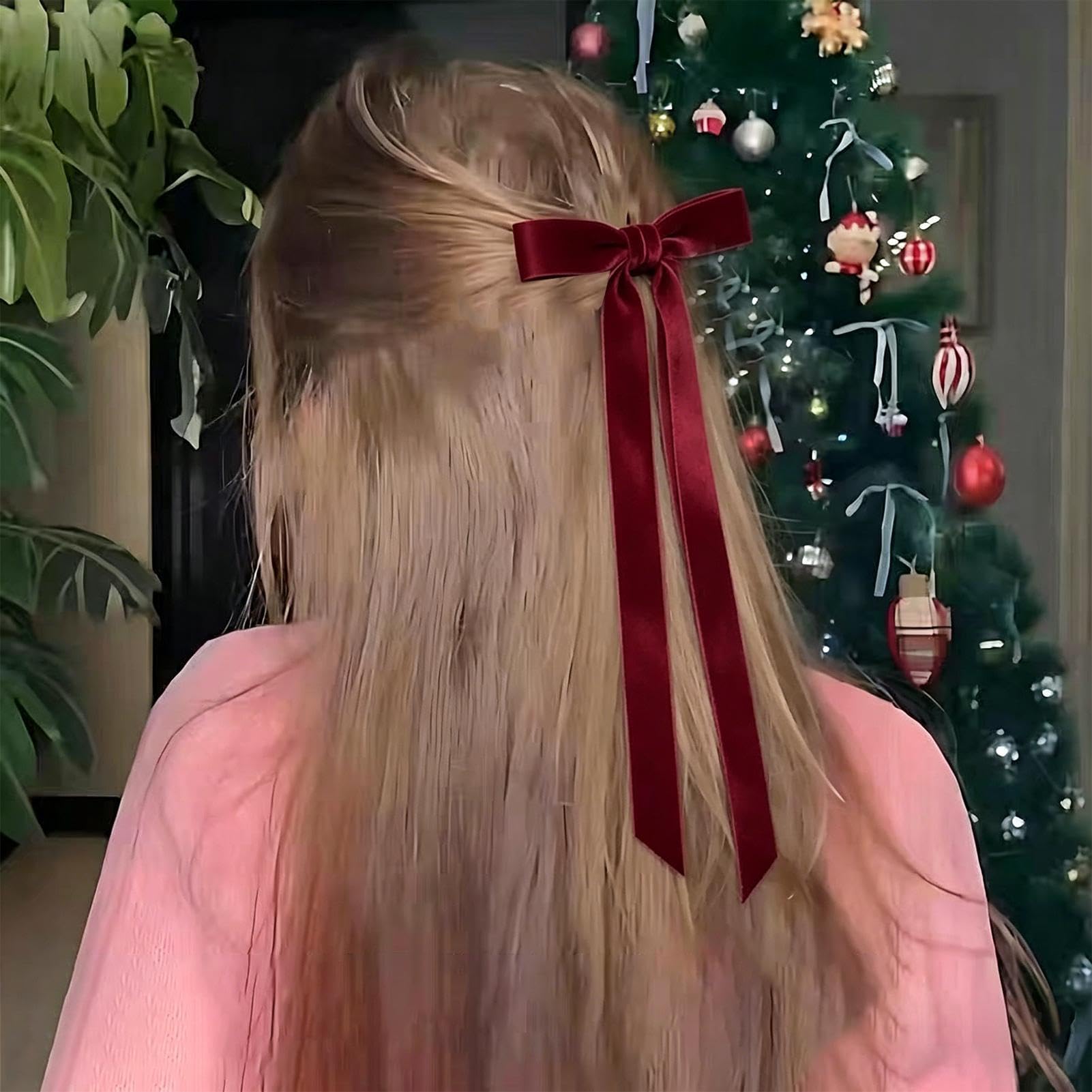 Clip per Capelli Magnetico a Barretta Styling con Nastro a Farfalla