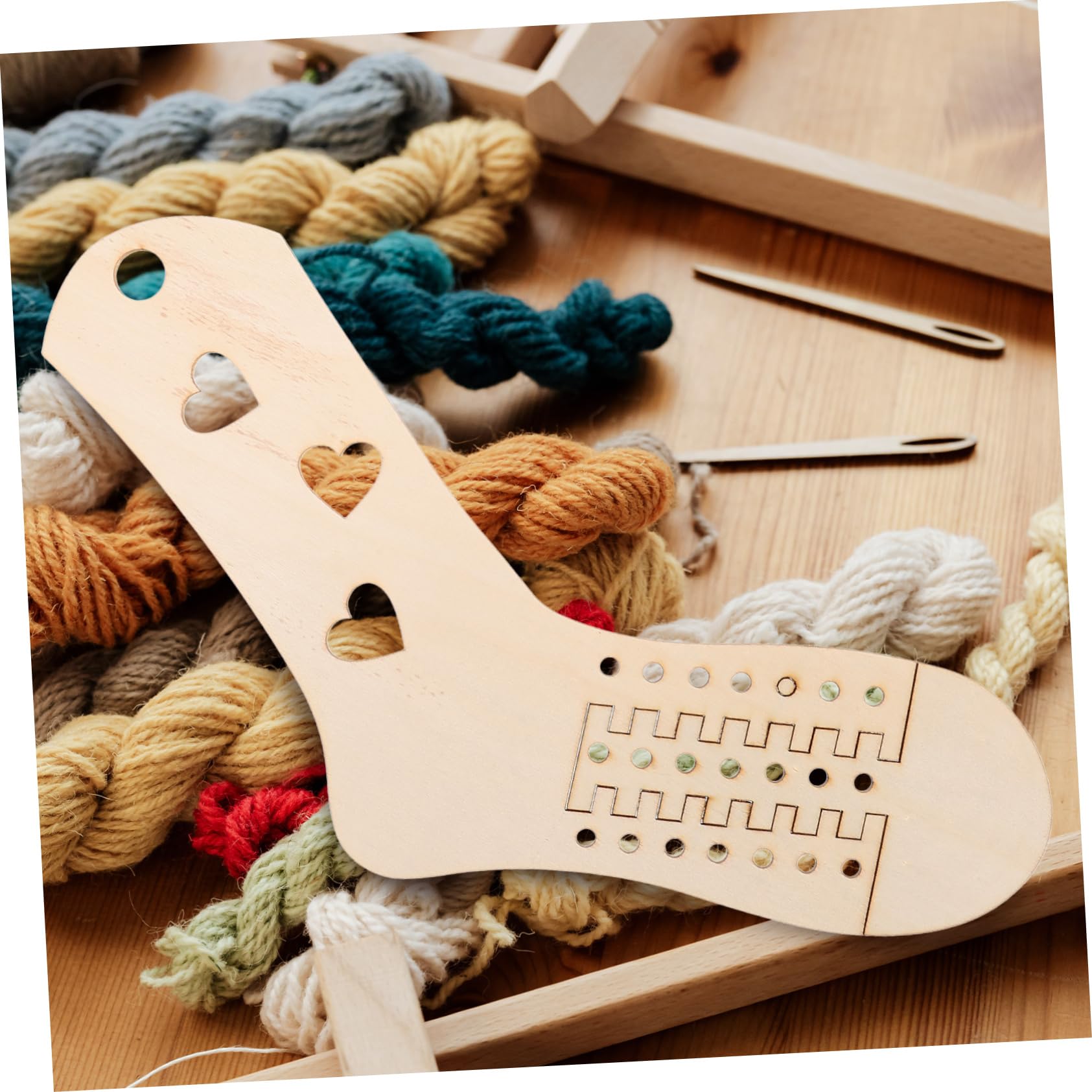 YFaith 5 Pezzi Bloccanti Per Calzini In Legno – Taglie Da 36 A 45 – Forme Per Lavoro A Maglia, Asciugatura E Esposizione – Accessorio Per Magliaie - 4