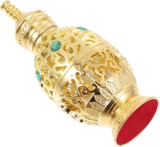 FRCOLOR 1pc Chic Vintage Perfume Bottle Gold Pineapple Shape Essential Oil Sub-bottle for Friends