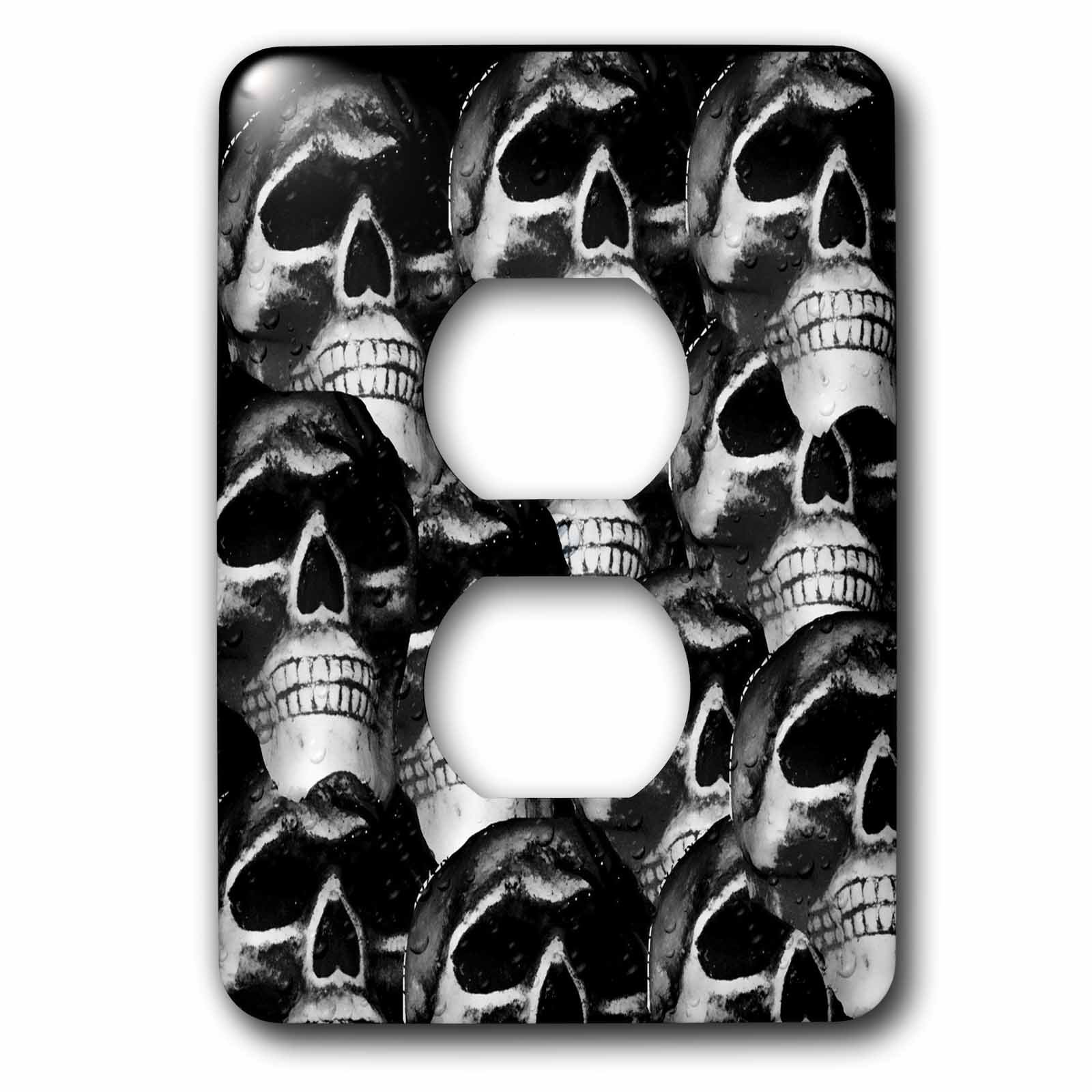 Gothique tête de mort décor de chambre avec la plaque double prise 3Drose LSP 60816