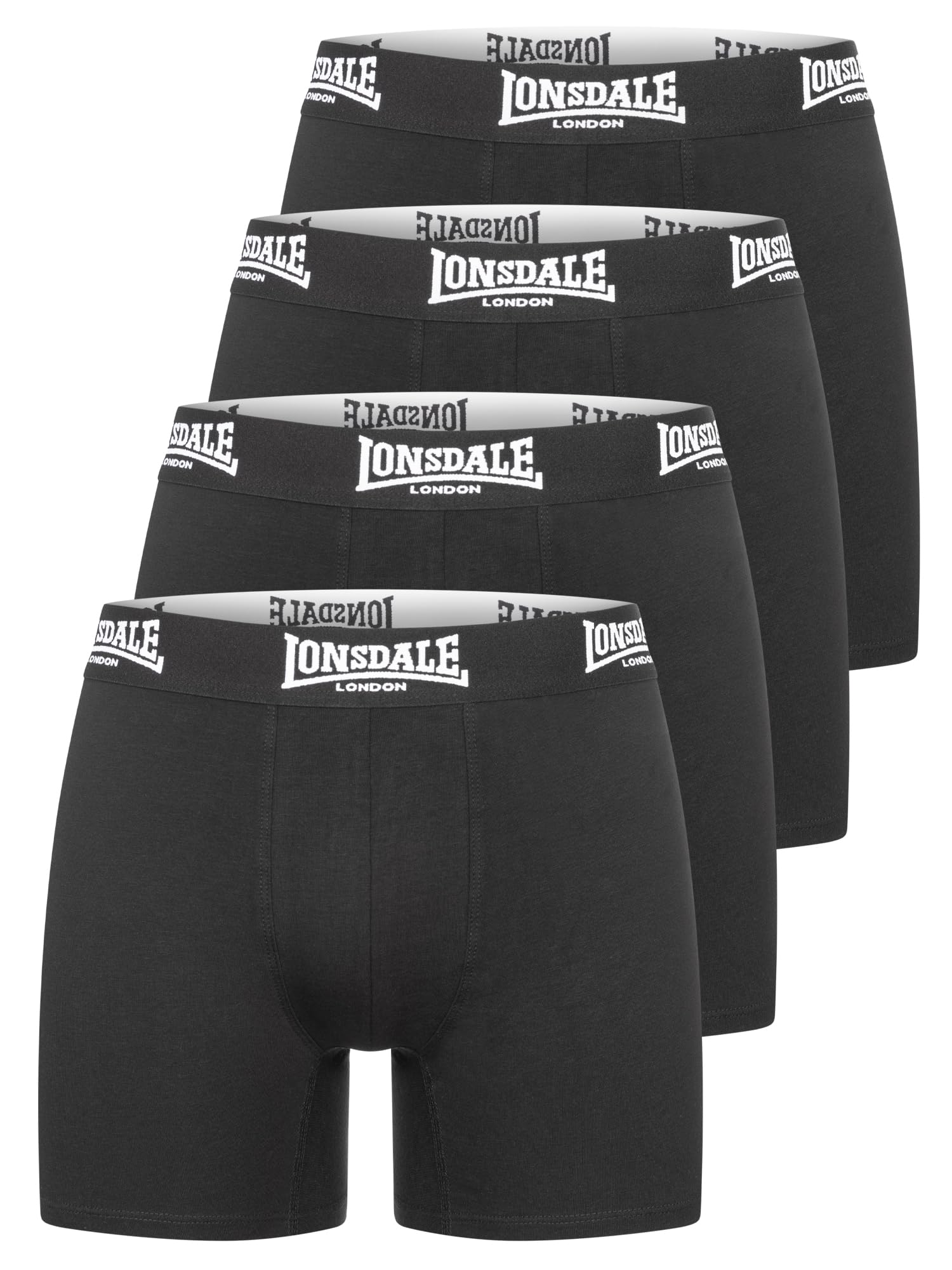 Lonsdale Men's Black West Challow Boxer Shorts, L