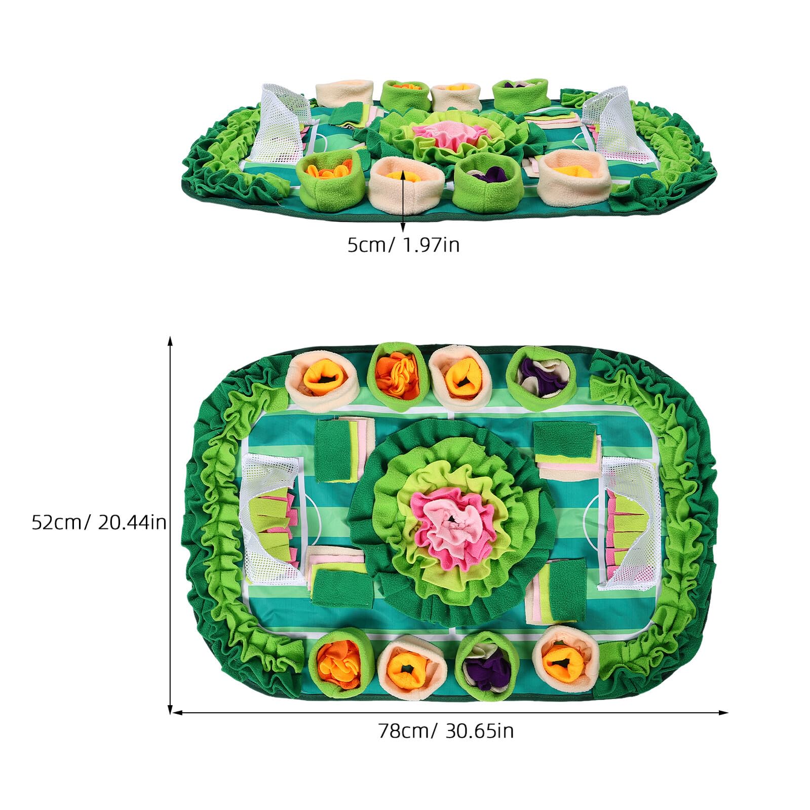 WOONEKY Tapis de Reniflage pour Petits Chiens Tapis Dactivité Interactif à Slow Feeding pour Instincts Naturels et Design Terrain de Football pour Entraînement et Jeu