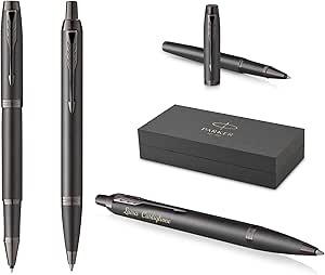 Parker IM Premium Deep Gun Metal Chiselled CT Rollerball Pen S0908700 - Foto 10