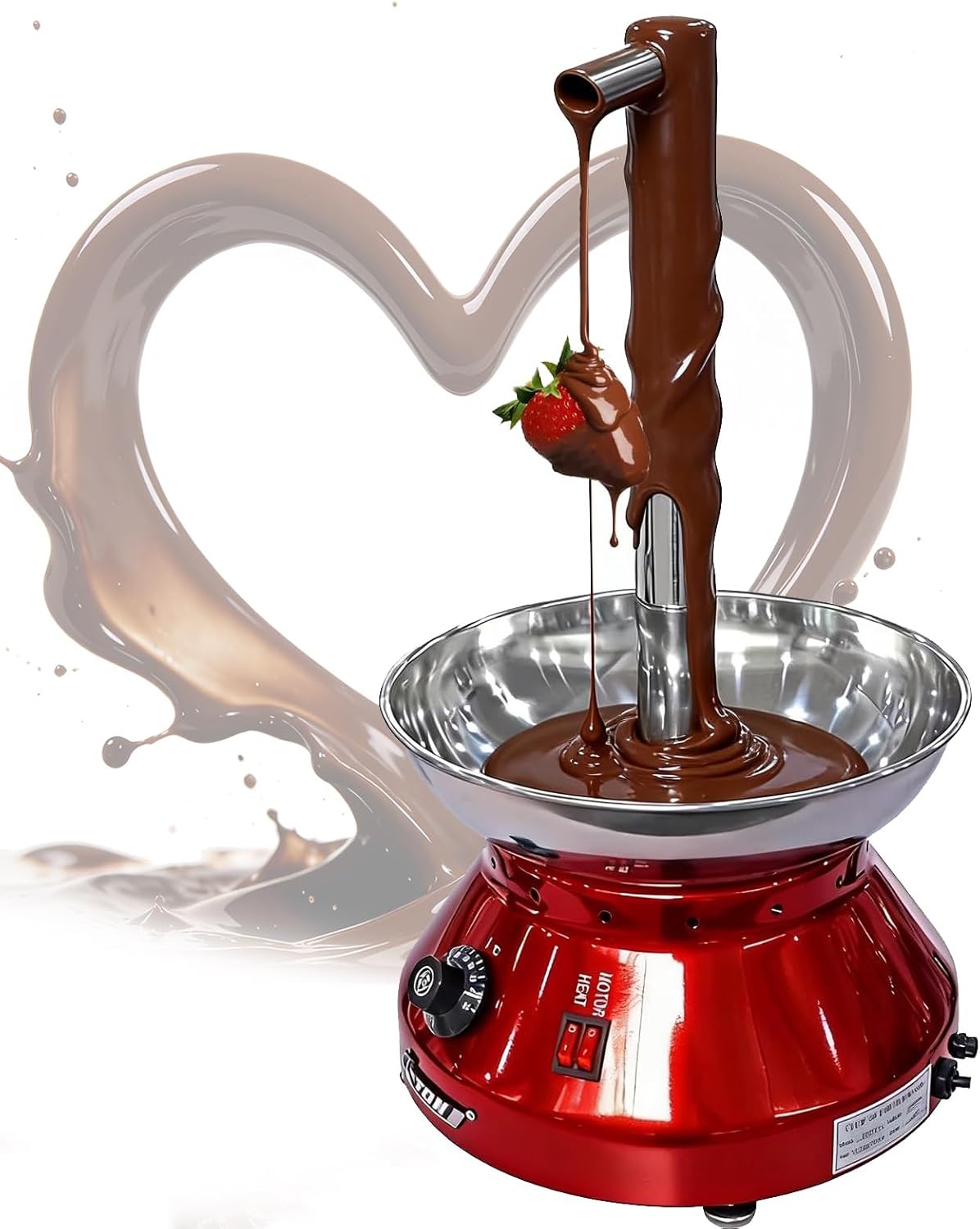 Chocolate Fountain Machine - 3L Capacity, Adjustable Temperature Melting Warmer for Parties, Events, and Gatherings - Perfect for Weddings, Birthdays, and Celebrations
