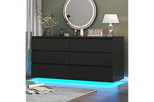 Gyfimioe 6 Drawer Dresser with Power Outlet