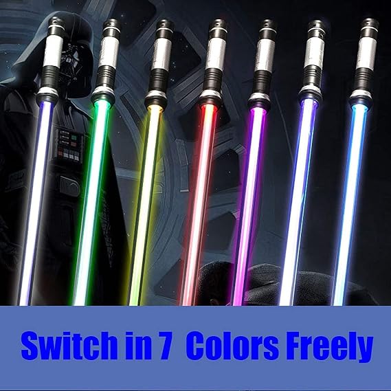 Kimimara Lightsaber Kids - LED Light Up Saber with Sound Retractable 7 Colors Light Saber Sword - Gift for Boys Kids Teenagers Party Favors - 2 Pack Christmas Stocking Filler Gift