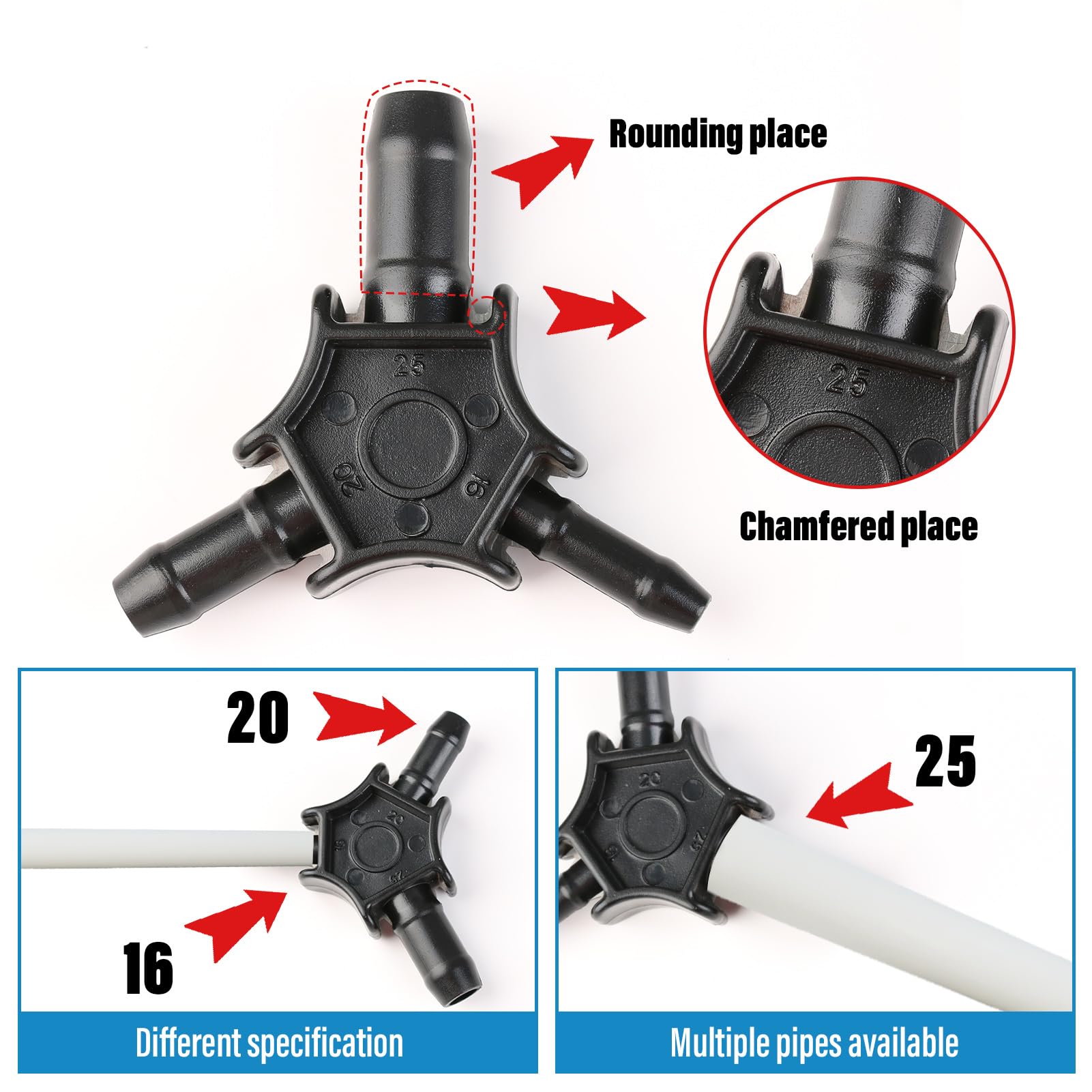 Ébavureur Calibrateur Fonyiunce Pour Tuyaux Multicouches - 3 Diamètres (16, 20, 25mm)