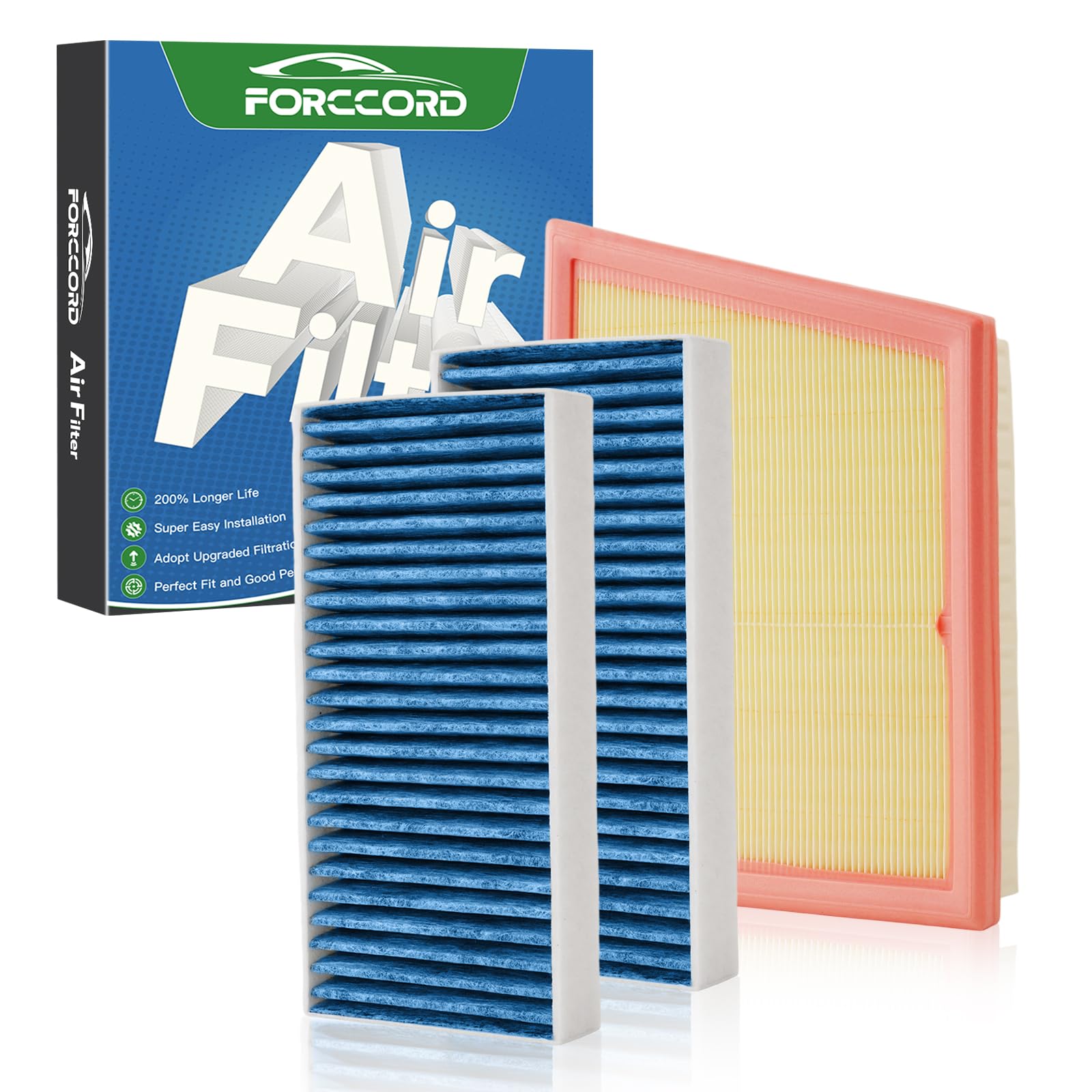 Cabin &amp; Engine Air Filter Kit for BMW X1 2016-2022 2.0L, X2 2018–2022 2.0L