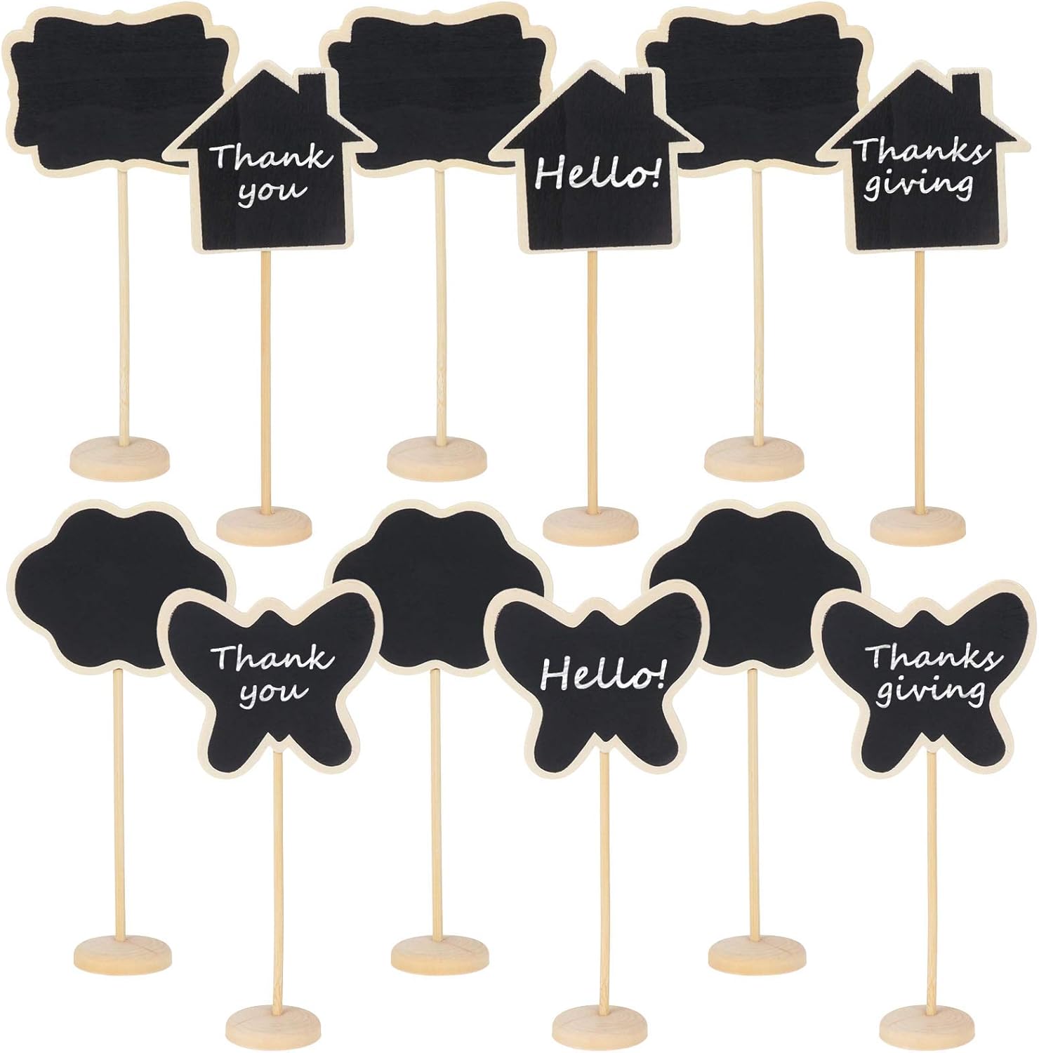 CCCYMM Chalkboard Labels Mini Chalkboards Signs, 12 Pack Small