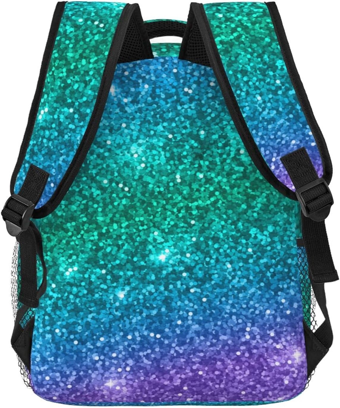 Women Men Travel Laptop Backpack Water Resistant Anti-Theft Bag Business Computer Backpack Bookbag Fashion Casual Outdoor Daypack, for Beautiful Turquoise Glitter Sparkles Pattern