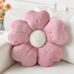 Flower Pillow, Flower Shaped Pillow Decorative Throw Pillows for Bed Couch, Cute Daisy Pillow Dorm Decor Floor Seating Cushion (Pink, 15 Inches)