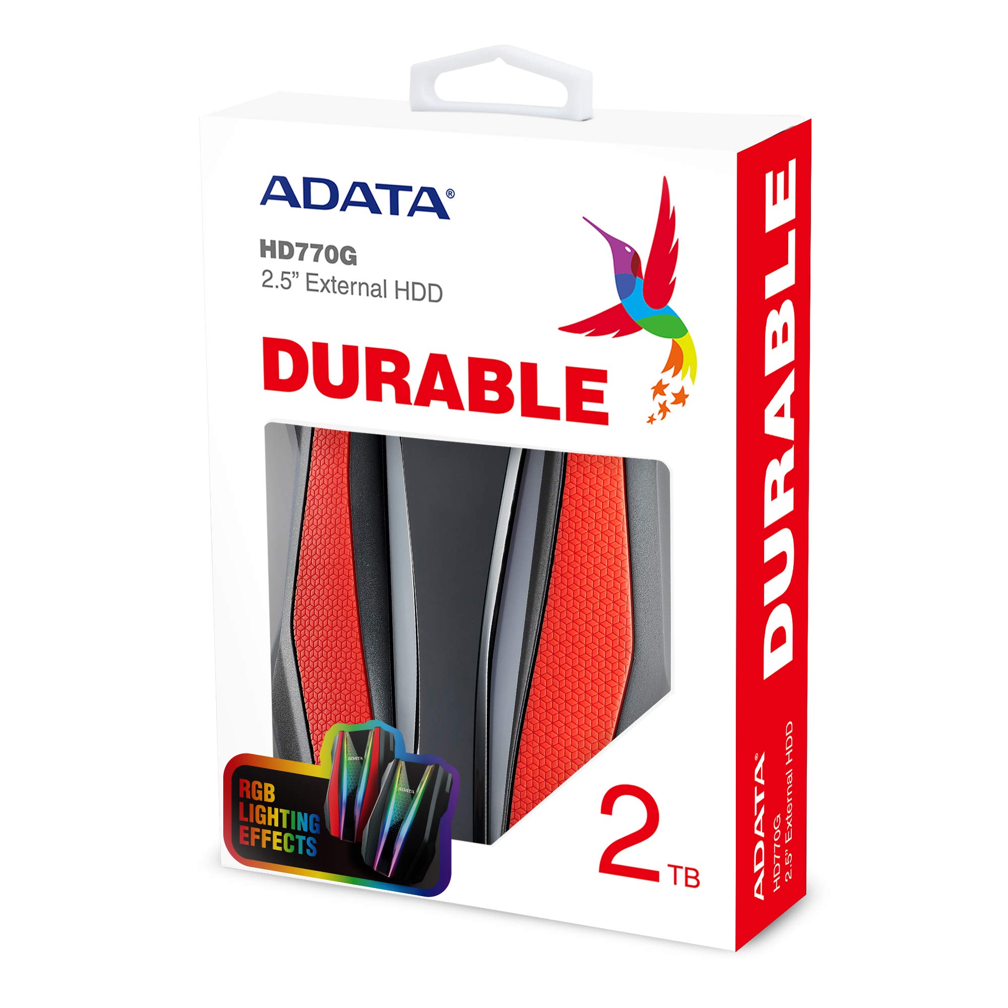 ADATA HD770G Disque Dur Externe 2000 Go Rouge