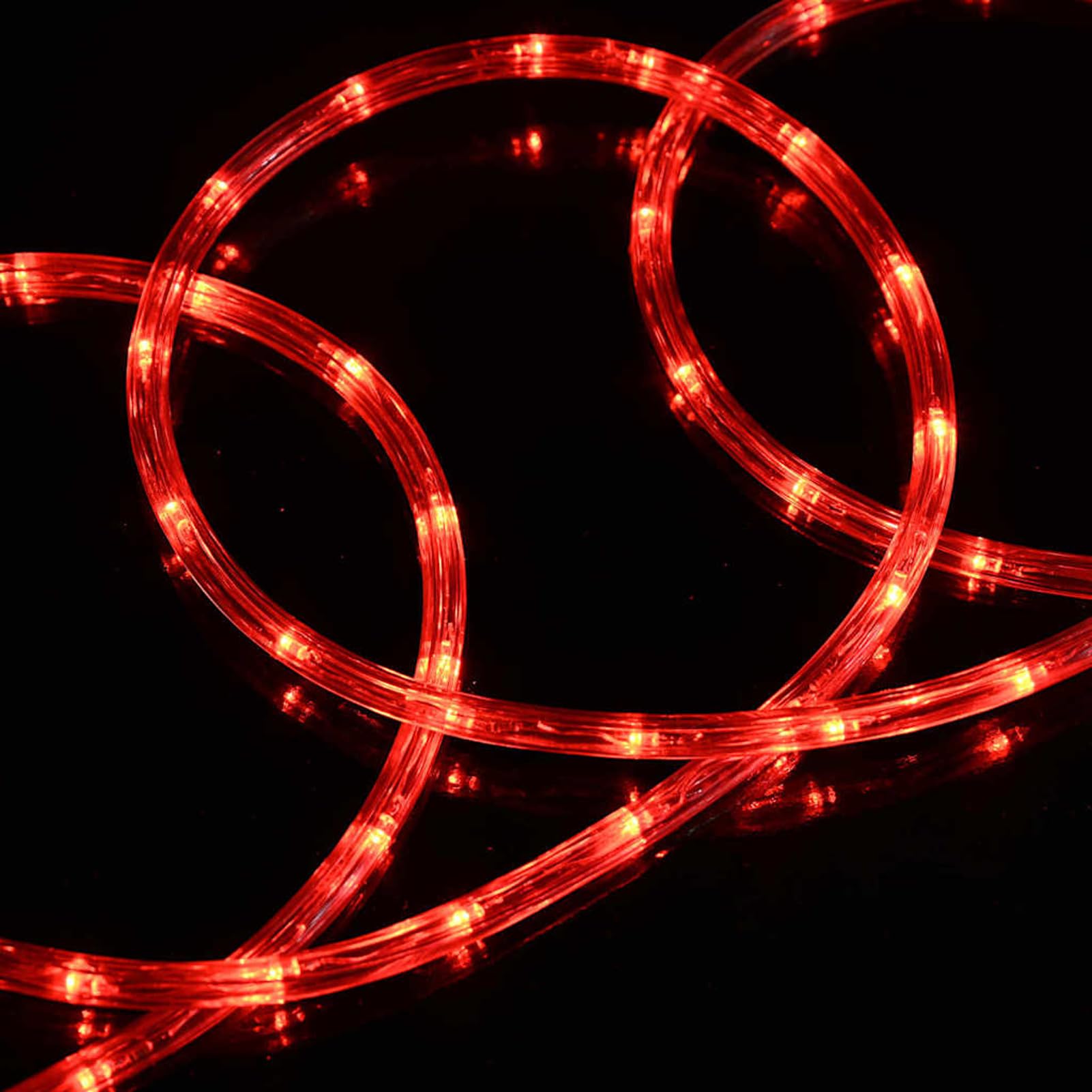 Homgoday Festbeleuchtung Lichterschlauch Dekoration Rot PVC, für Innen & Außen, Weihnachten & Feste Model42018932