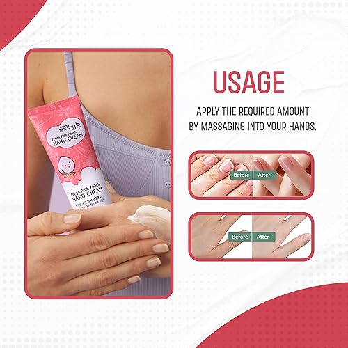 Miniatura 4 de esfolio Crema de manos Fresh Pink Peach  Loción coreana hidratante para manos con extractos de melocotón y albaricoque  Suaviza, hidrata y alisa la