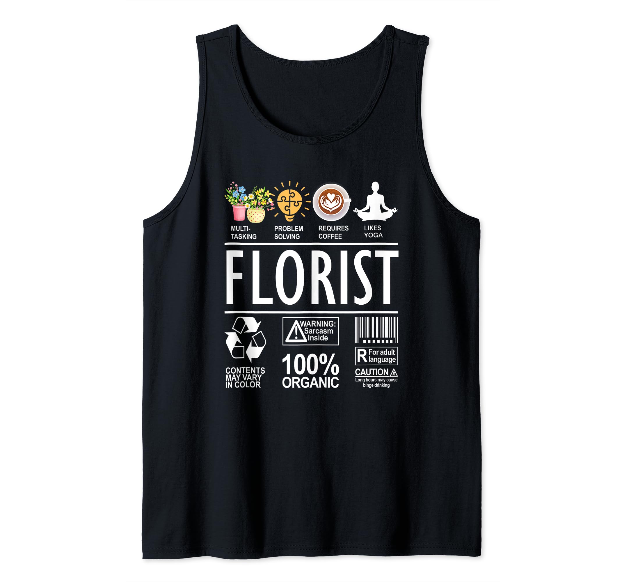 Florist Definition Job Profession Skills Coffee Yoga Tank Top