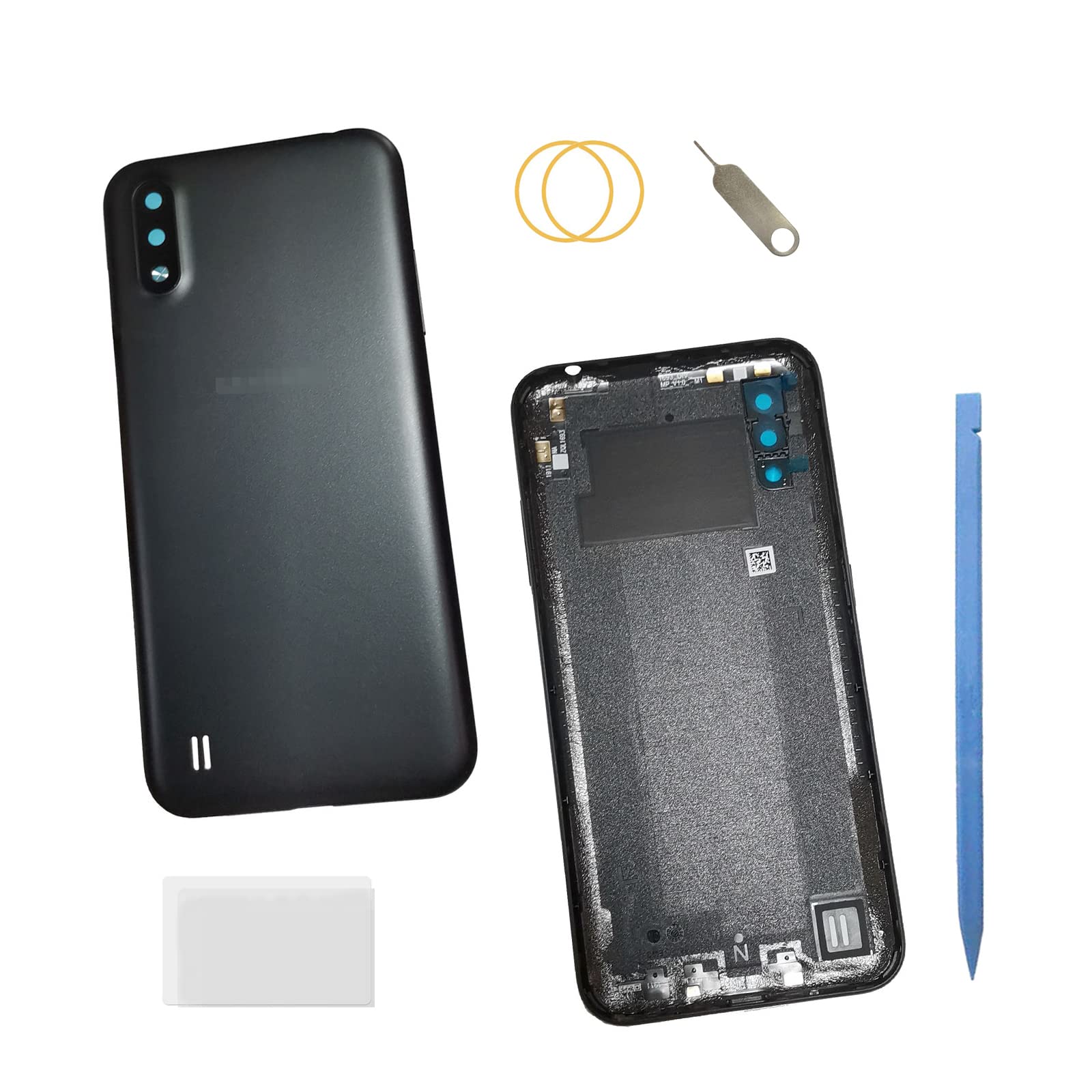 A01 Back Rear Cover Replacement Housing Door for Samsung Galaxy A01 A015 2019 5.7 Inch with A01 Back Camera Glass Parts (USA Version) (not fit for Galaxy M01 Version)