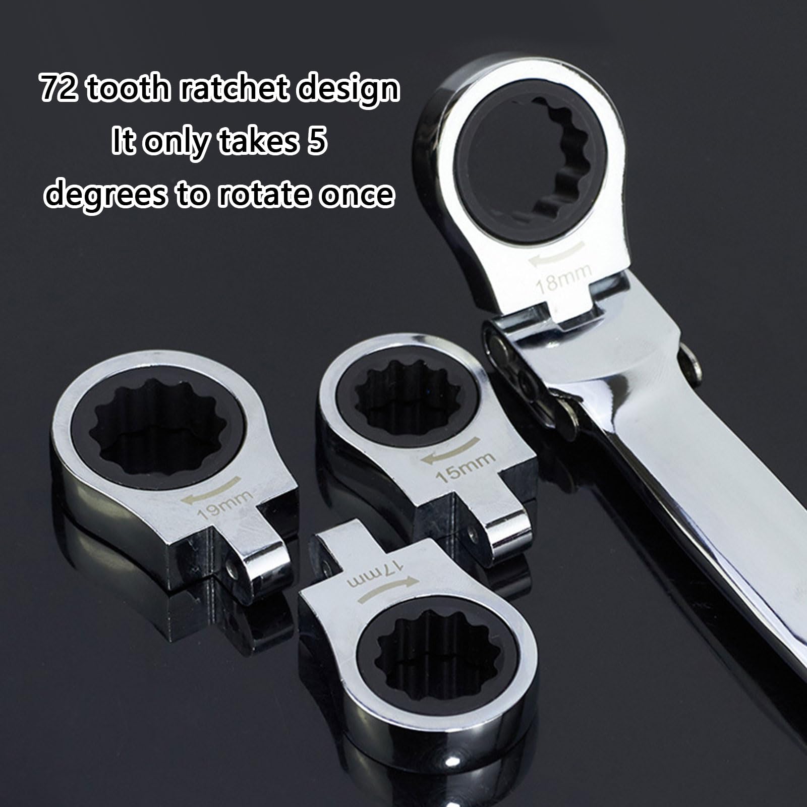 Set di chiavi a cricchetto 12 in 1 regolabili efficienti con teste a cambio rapido adatte per migliorare l'efficienza e convenienza chiave a cricchetto
