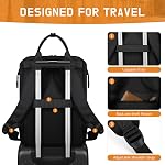 Maelstrom Laptop Backpack for Women Men, Waterproof Travel Backpack, Anti-Theft Computer Work Bag with Luggage Strap
