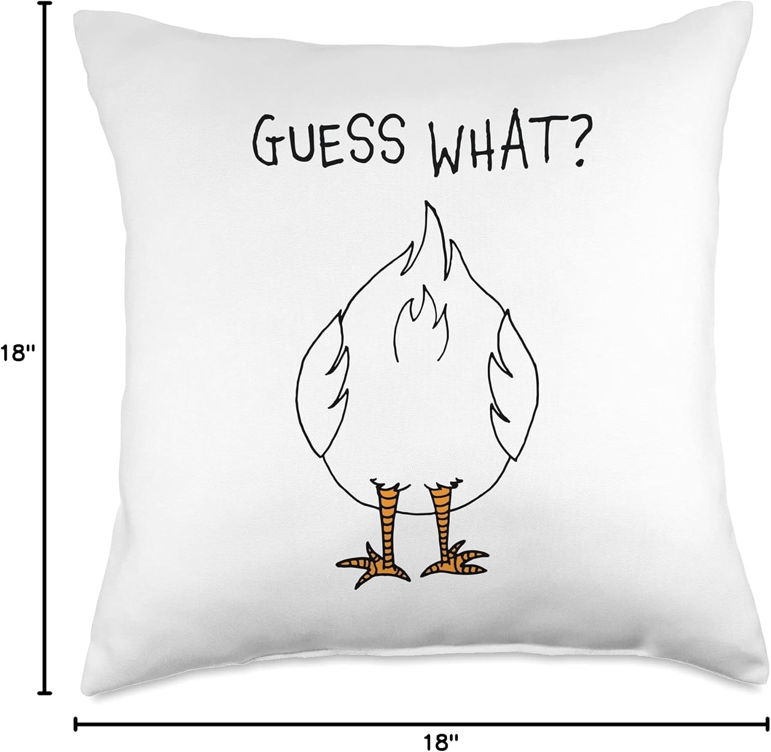 Funny Corny Dad Joke design Guess What Chicken Butt Throw Pillow