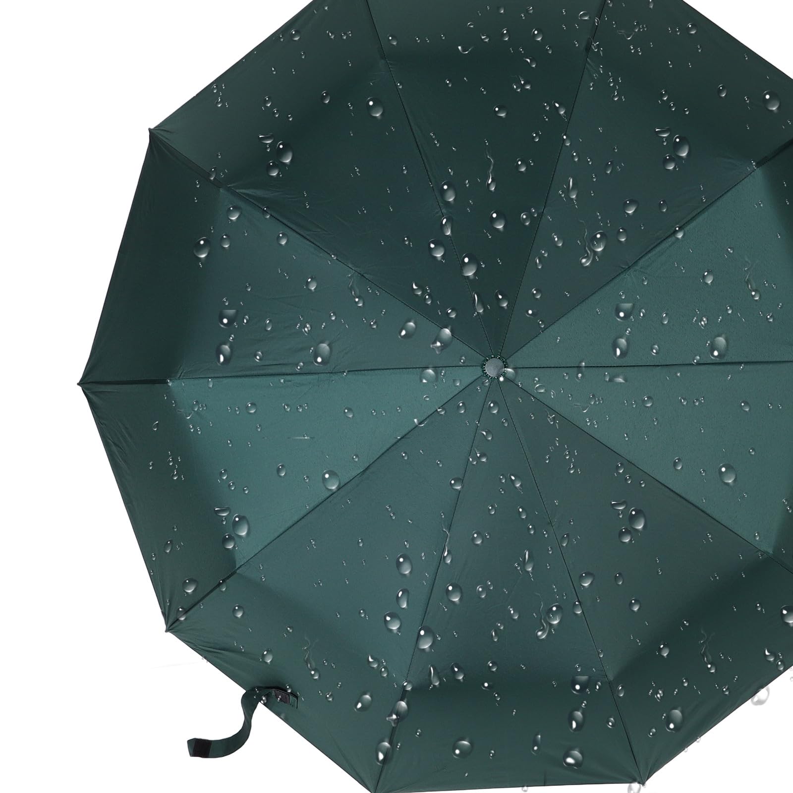 ibasenice Parapluie Pliant Automatique 10 Branches 3 Volets Revêtement Noir Anti-uv Vert Léger Compact pour Voyage Protection Pluie et Soleil Homme Femme Portable Style Plusieurs styles