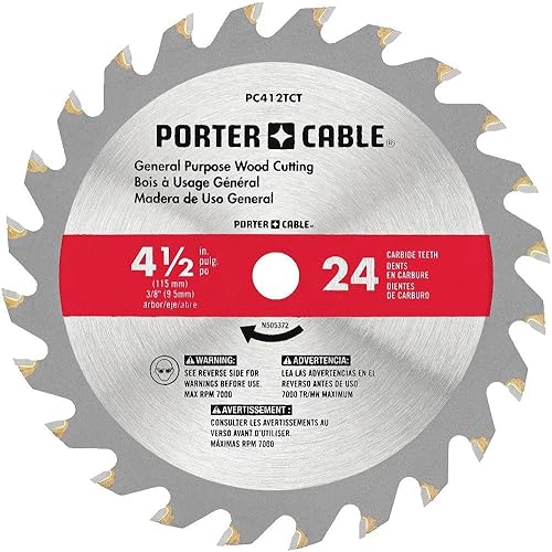 PORTER-CABLE Hoja de sierra PC412TCT 4-1/2" 24T TCT