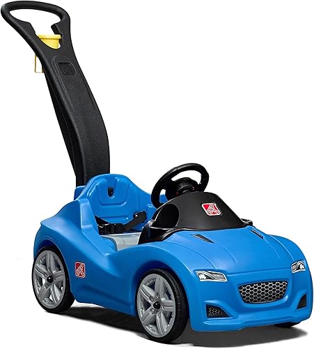 Miniatura 2 de Step2 Whisper Ride - Coche de empuje para niños pequeños, color azul, juguete con cinturón de seguridad incluido, fácil almacenamiento y transporte,