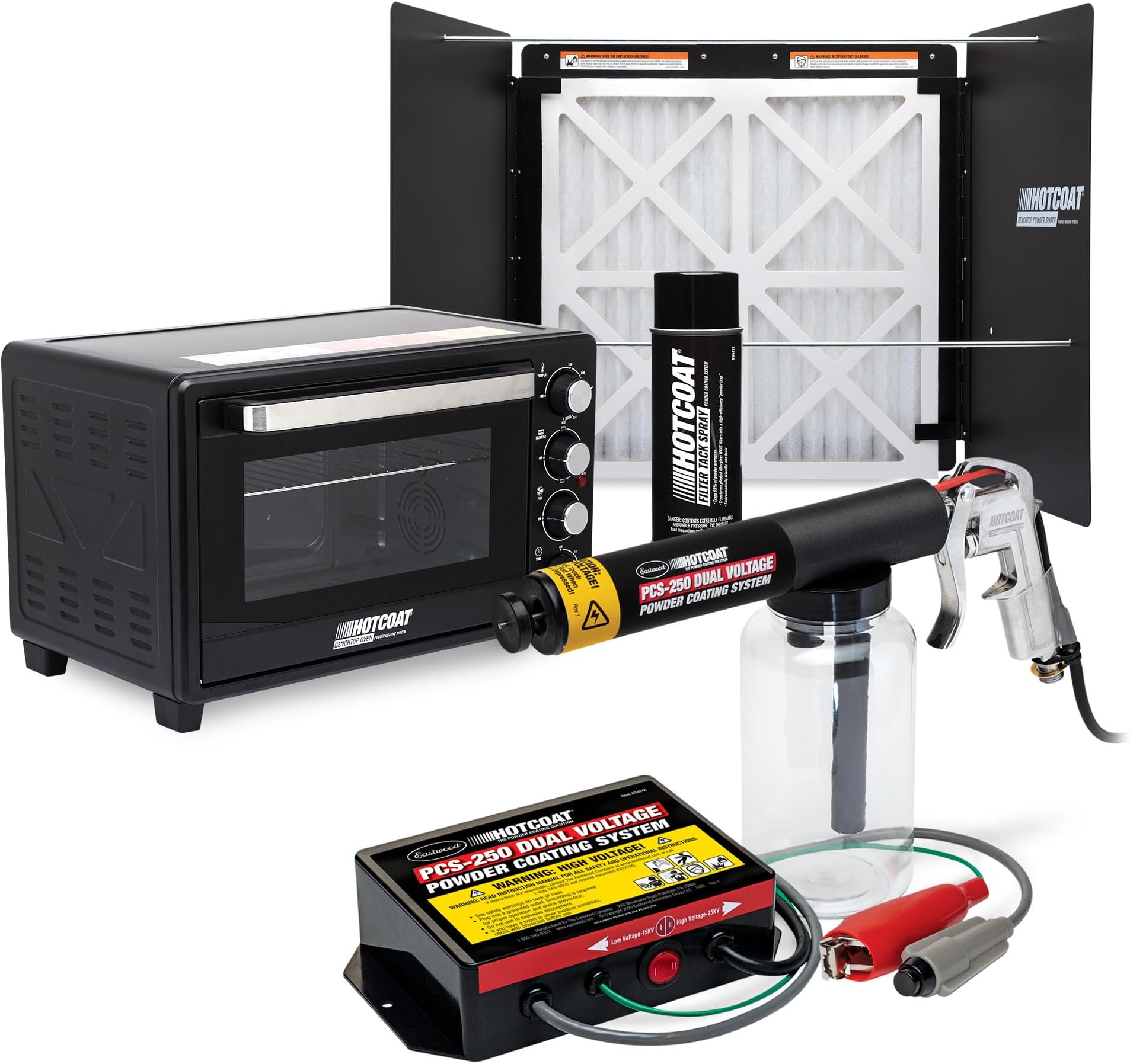 Eastwood HotCoat PCS-250 Powder Coating Gun Plus Benchtop Oven and Booth Powder Coating Kit