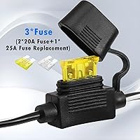 Vista 3 de Cable de extensión de cocodrilo de cocodrilo de 10 pies 14 AWG a conector SAE, adaptador de liberación rápida SAE de 12 V a clips de cocodrilo cable