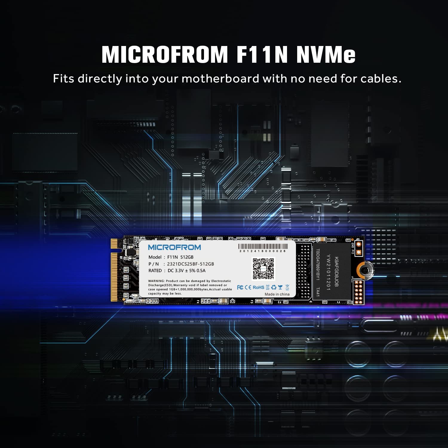 Amazon.com: MICROFROM 512GB F11N M.2 SSD NVME PCIe SSD Internal