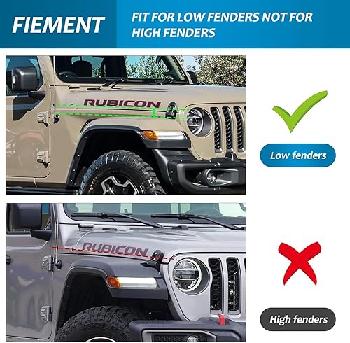 Vista 30 de Z8 Guardabarros delanteros y traseros compatibles con Jeep Wrangler JL y JLU Unlimited Rubicon 2018-2024, juego de 4 revestimientos de guardabarros