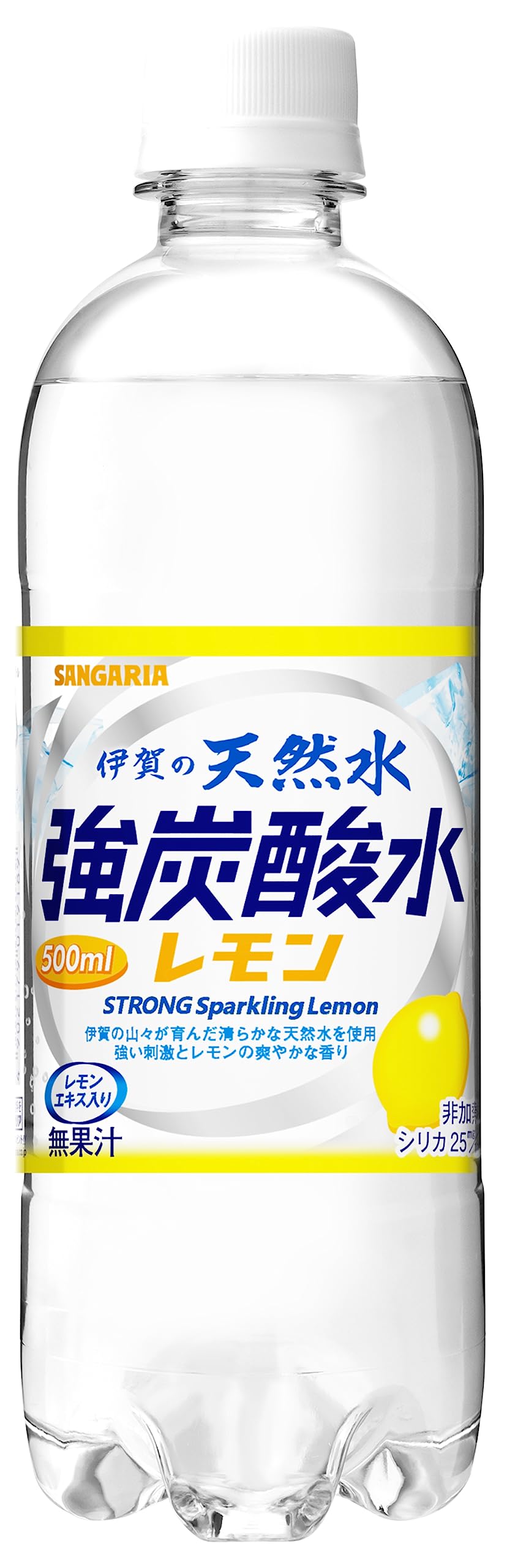 サンガリア 伊賀の天然水 強炭酸水レモン 500ml×24本商品画像