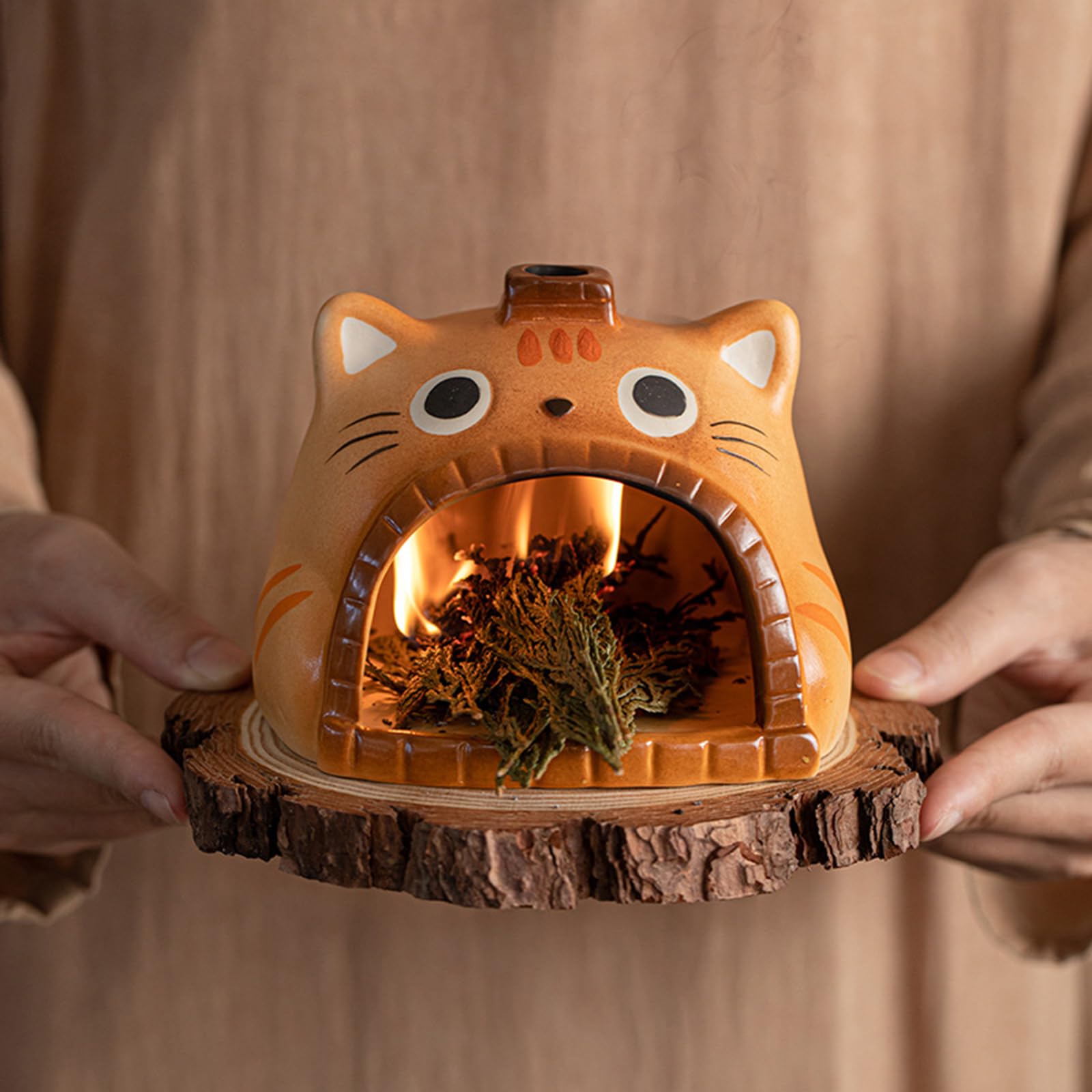 Vassoio in ceramica, vassoio in legno Santo con raccoglitore per relax, l ' atmosfera e l ' arredamento della stanza Porta fragranze per la camera da letto