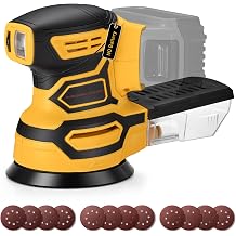Cordless Orbital Sander for Dewalt 20V Battery Yellow