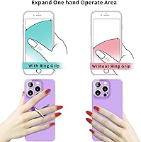 Vista 4 de TACOMEGE Soporte para teléfono con purpurina brillante, diseño de mariposa, color morado para mujeres y niñas, compatible con smartphone, tableta