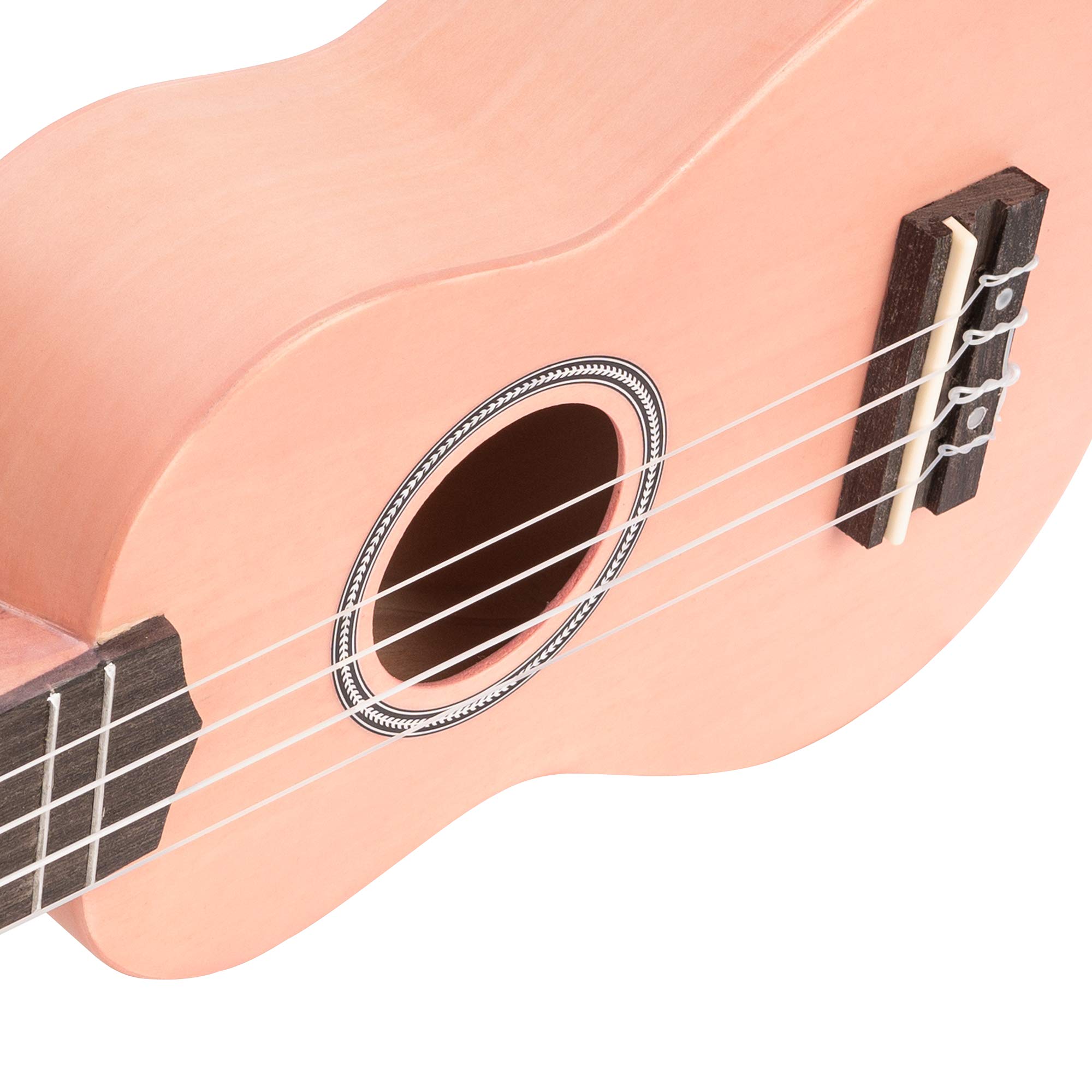 CASCHA Sopran Ukulele Set Spanisch für Kinder und Erwachsene I Starter Kit mit 3 Plektren Tasche Lehrbuch Lernvideos über QR-Code I Stimmgerät I Aquila Saiten I Kleine Hawaii Gitarre I Pink/Rosa