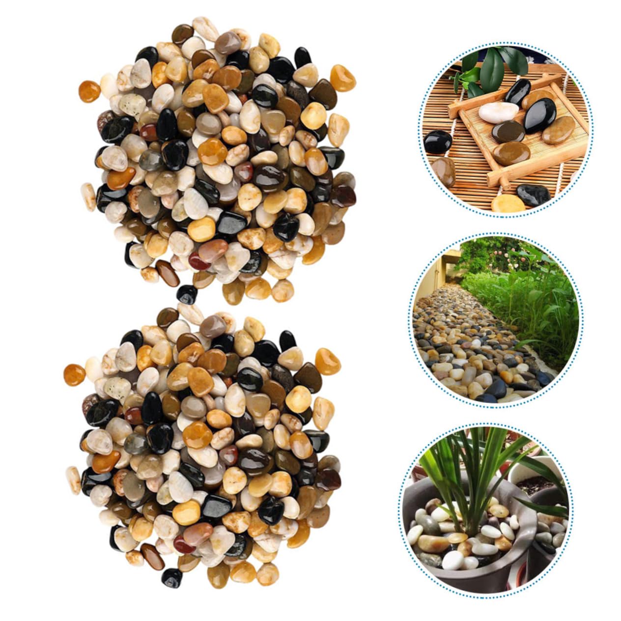 HANABASS 2bolsas Piedras Naturales Para Acuarios y Jardines De Guijarros Decorativos Para Decoración De Plantas y Vasos