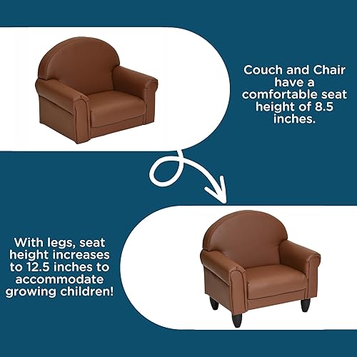 Miniatura 140 de Children's Factory As We Grow CF805-196 - Silla para niños pequeños, color rojo, asiento flexible para guardería o preescolar, silla de lectura para