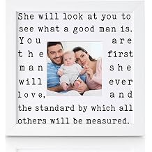 THYGIFTREE Girl Dad Gift for New Dad of Daughter from Wife First Time Dad Gift Push Present for Husband Baby Shower Keepsake Picture Frame Nursery Decor for Girl